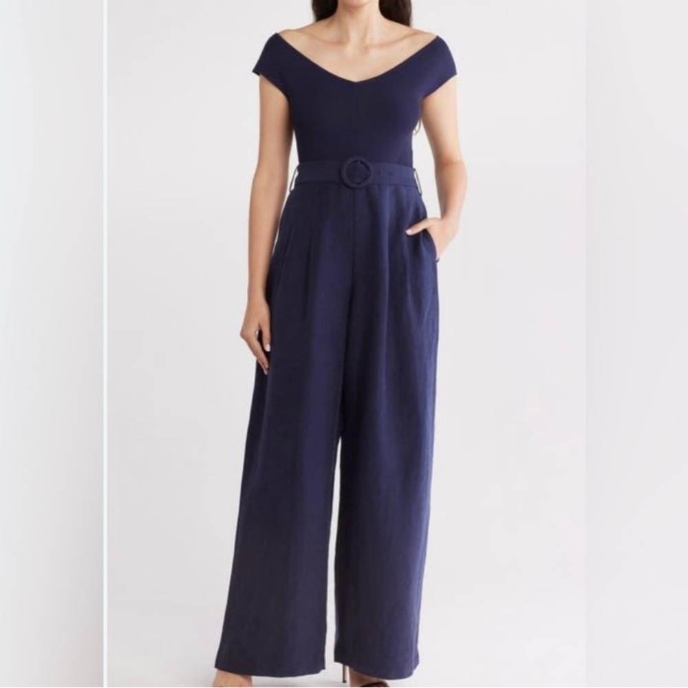 NWT Elegant Navy Jumpsuit Ted Baker Size 3 (US 8-10)